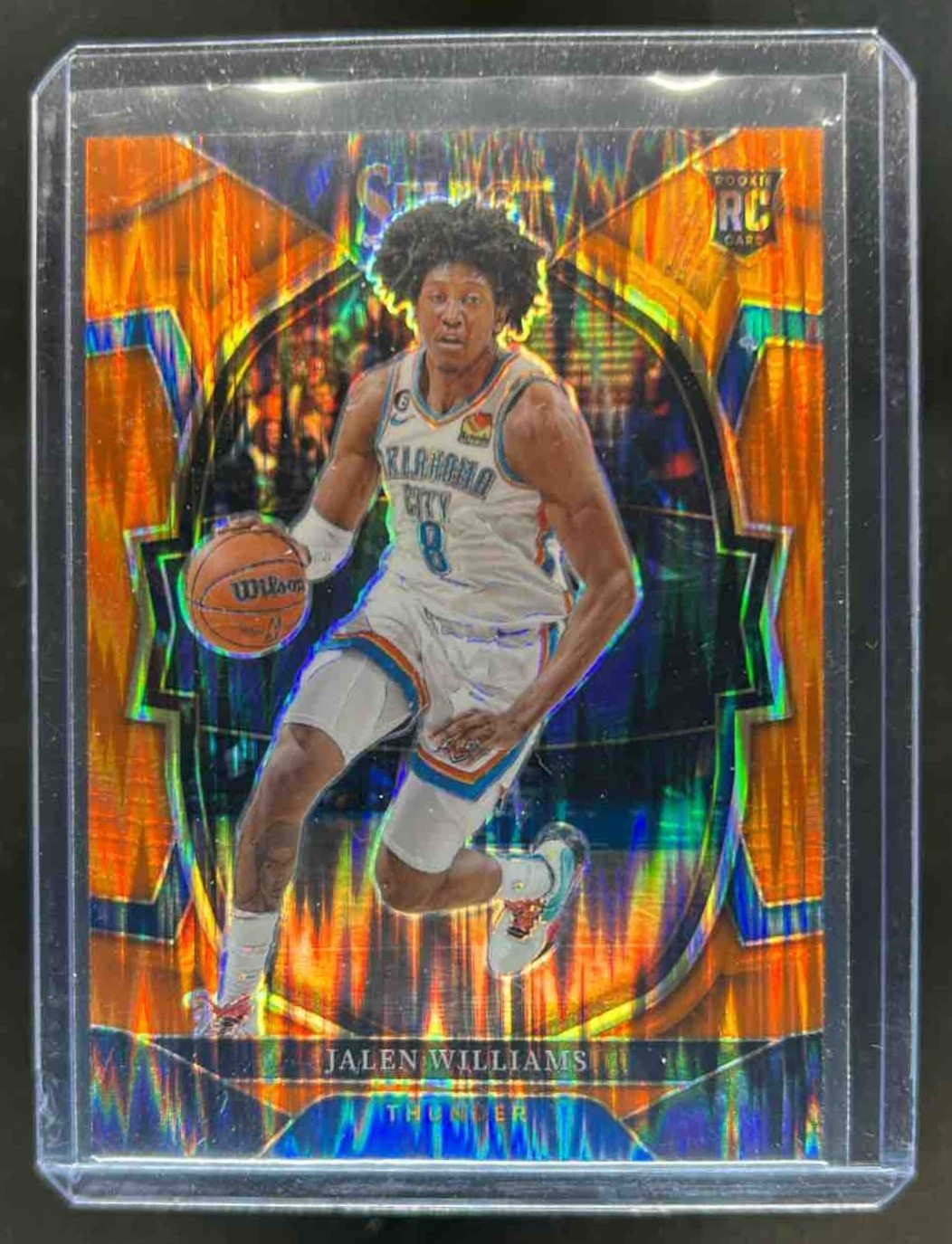 2022-23 Select Jalen Williams RC Orange Flash Prizms Concourse #90 Thunder