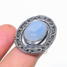 Natural Montana Agate Gemstone 925 Sterling Silver Jewelry Ring Size 7 US 