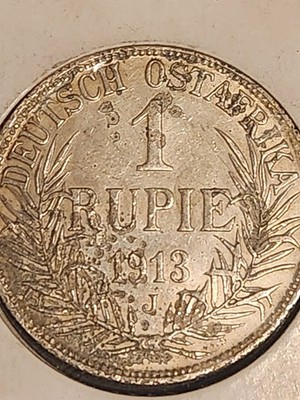 1913-J GERMAN EAST AFRICA 1 Rupie King WILHELM II