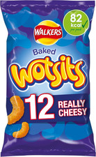 Walkers Wotsits Really Cheesy Multipack Snacks Crisps 12X16.5G