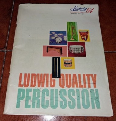 LUDWIG DRUM DRUMS PERCUSSION CATALOG CATALOG BROCHURE PERCUSSION 1964