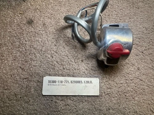 NOS honda SL70 kill switch dimmer hi low stop control knob red wires handlebar