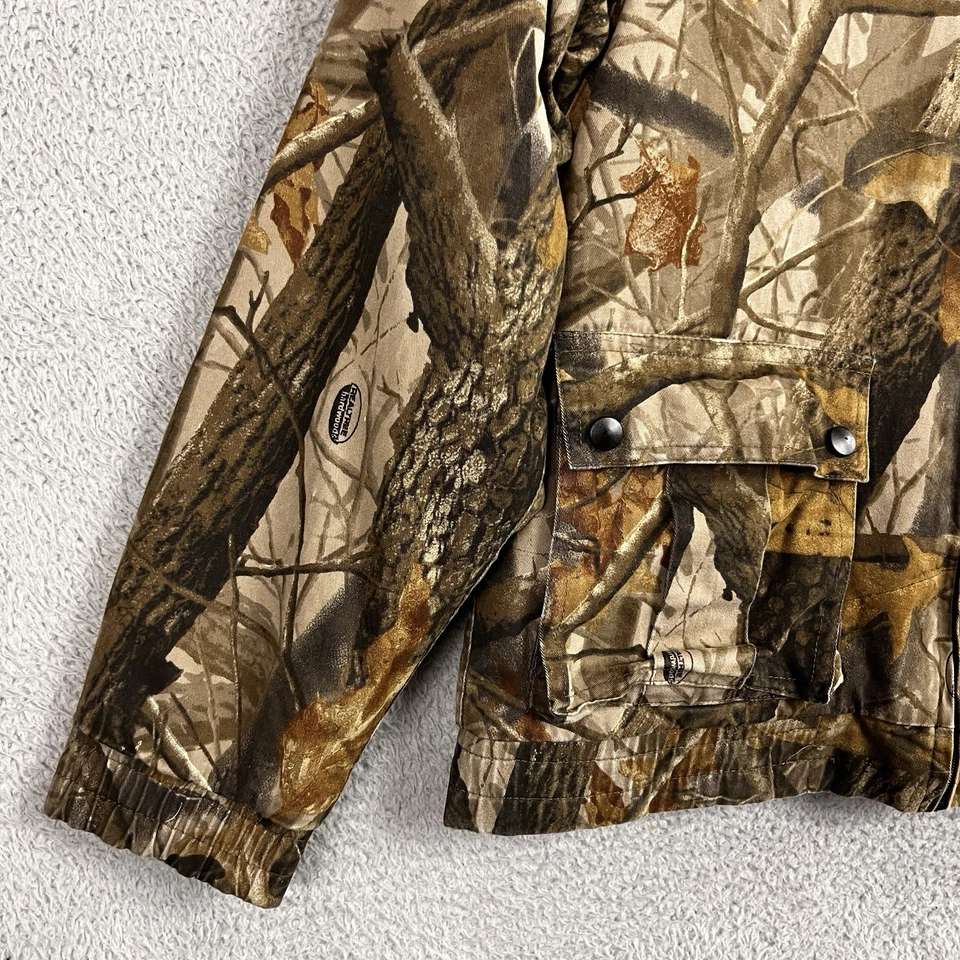 Outfitters Ridge RealTree Hardwoods Camo Hunting Jacket Hooded YOUTH XXL (18) - Image 4 of 4