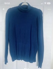 Papaya Royal Blue Polo Neck Jumper