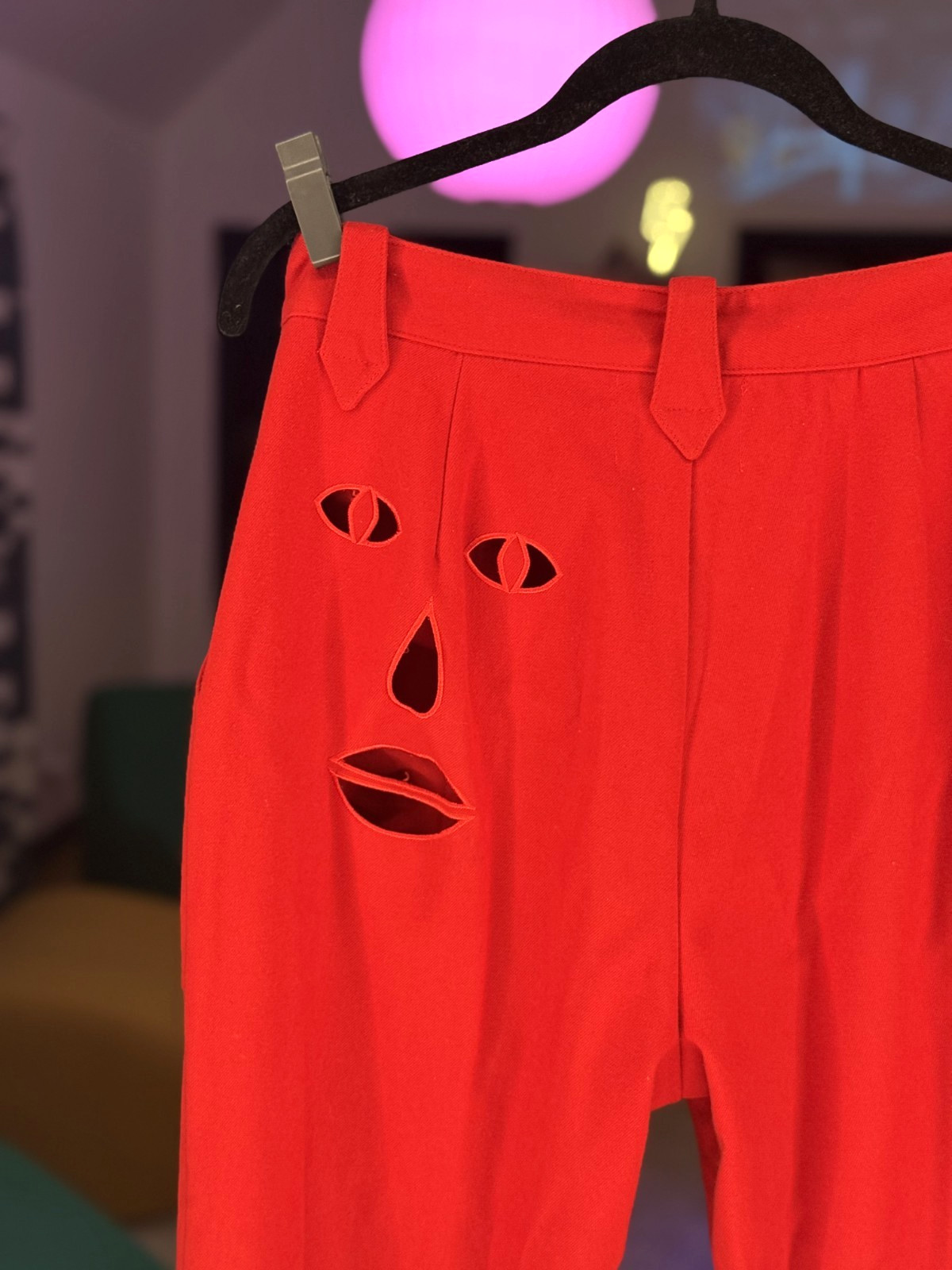 Fashion Brand Company  - Face cut out red pants (Penelope Gazin)