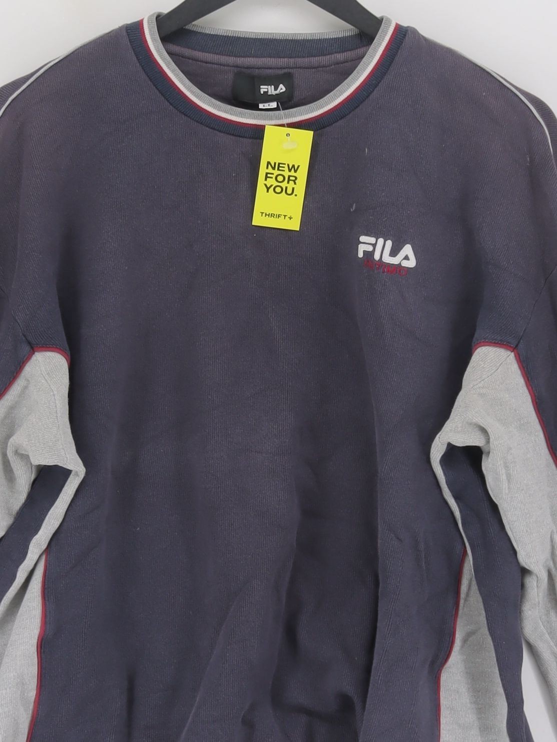 Felpa donna con cappuccio Fila XL blu 100% altro pullover