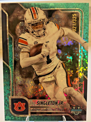 2025 Bowman University Eric Singleton Jr. Aqua Mini-Diamond Refractor /325