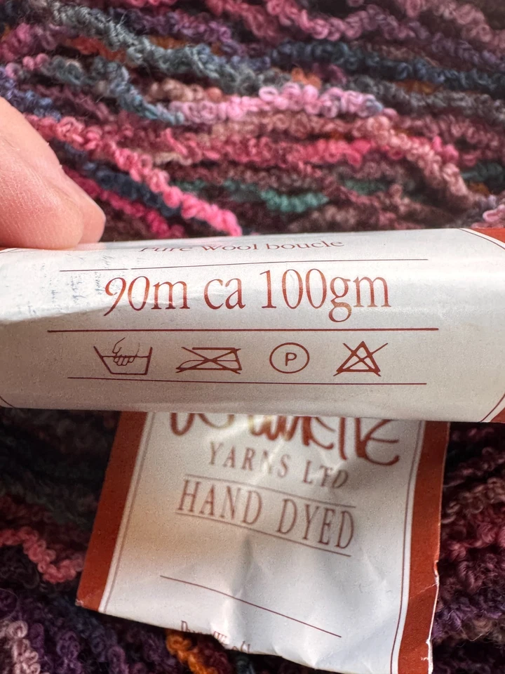 VTG COLINETTE HAND DYED WOOL BOUCLE YARN - 7 Hanks "Earth" 98yds ea NOS - Image 3 of 4