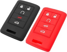 Silicone Key Fob Cover Fit for ATS CTS DTS Escalade ESV SRX STS XTS Corvette