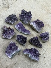 Bulk Natural Amethyst Cluster Lot- Beautiful 10 Pc Raw Uruguay Amethyst Crystals