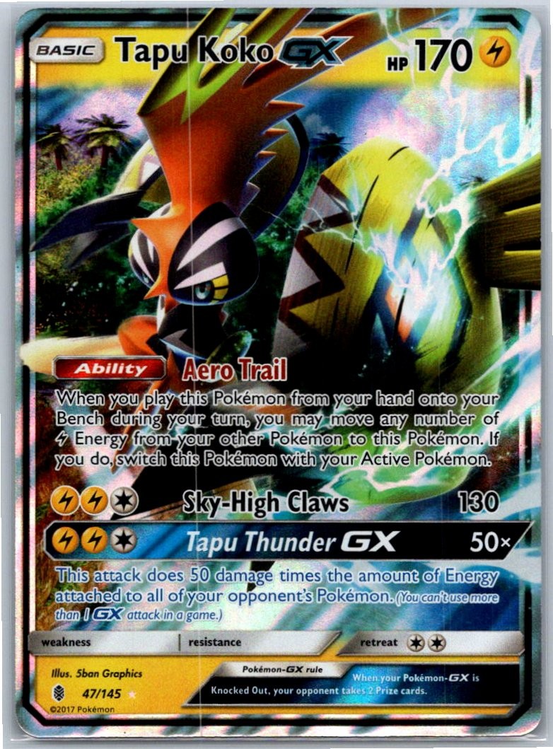 Tapu Koko GX SM - Guardians Rising 47/145 LP-NM HOLO Pokémon Card
