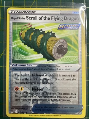  Rapid Strike Scroll Of Flying Dragon 153/203 Evolving Skies Reverse Holo N/M