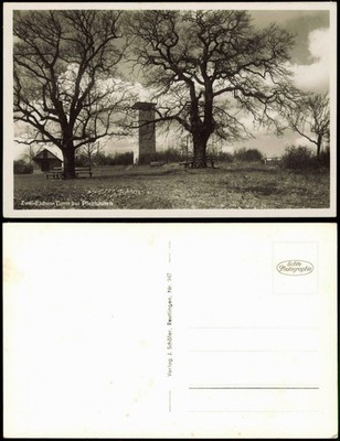 Postcard Pliezhausen Two Oak Tower 1932