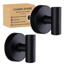 Suction Cup Hooks Bathroom Shower, Stainless Steel Removable and Reusable for...