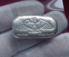 Vintage Montana Gold & Silver Eagle - 1oz .999 Fine Silver Hand Poured Bar RARE