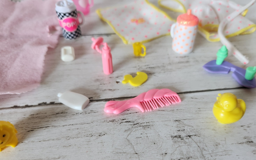 1995 Barbie Little Sister Kelly "Bath Time Fun" Baby Robe Duck Accessories Lot - Picture 3 of 9