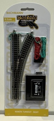 Bachmann EZ Track N Scale Right Remote Turnout Switch Nickel Silver Track #44862