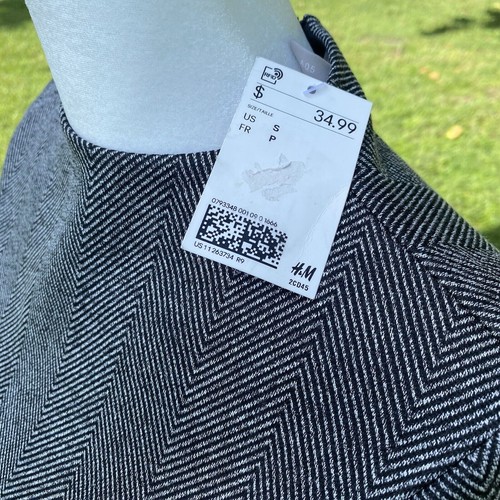 H&M Black & White Zig Zag Dress Womens S Cap Sleeve Business Casual Fitted NWT - Picture 5 of 10