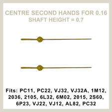 Watch Hands Centre Second Pair (Ø 0.16, Shaft Height 0.70) - Choose Colour