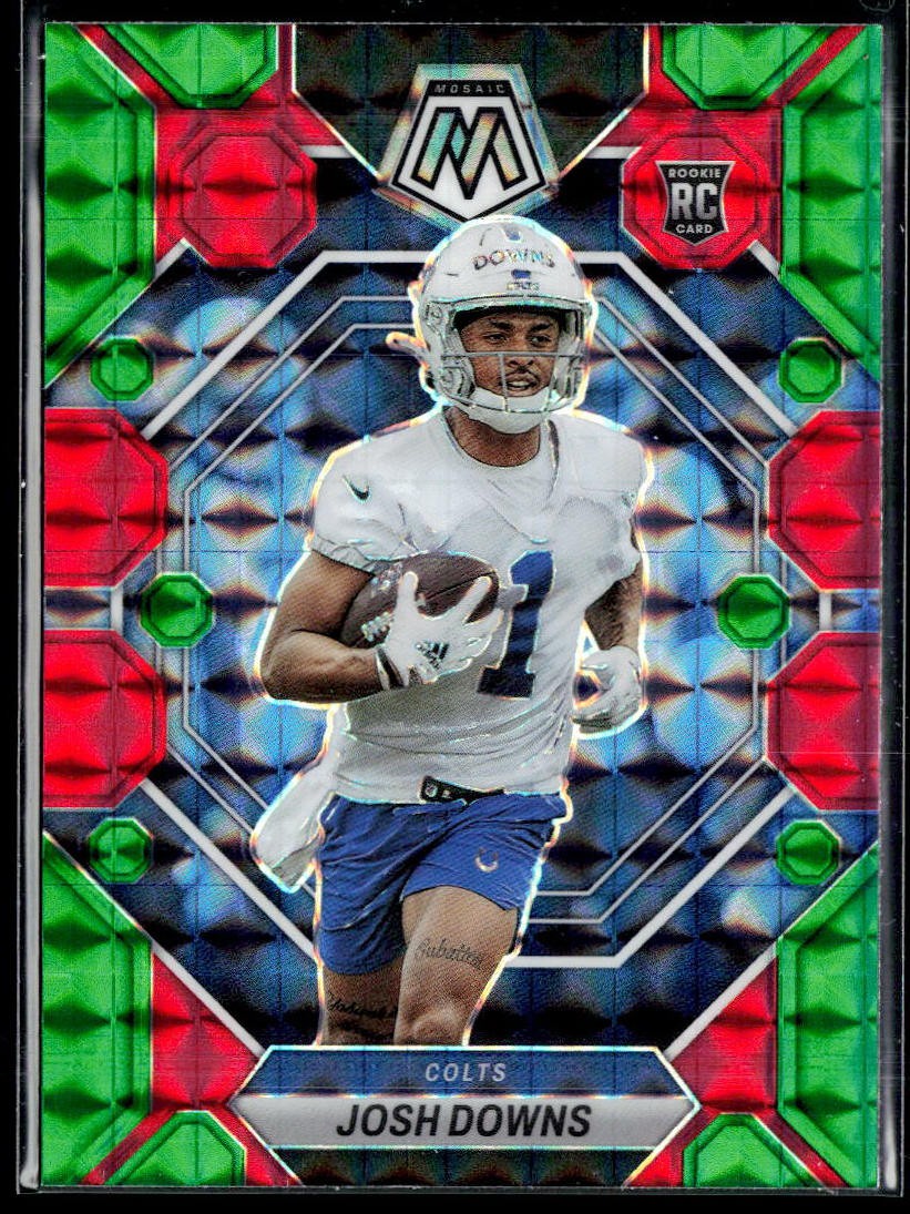 2023 Panini Mosaic #339 Josh Downs Choice Red & Green