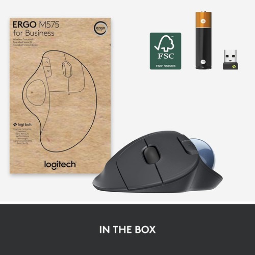 Logitech ERGO M575 Wireless Trackball Mouse for Business - Ergonomic comfort, pr - Picture 3 of 10