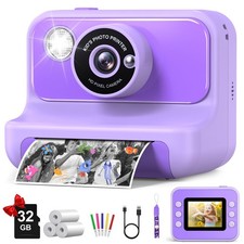 Kids Camera Instant Print, Christmas Birthday Gifts for Girls and Boys, 1080P...