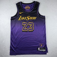 Nike LeBron James Lakers City Edition Jersey NWOT Lake Show Purple 23 Medium