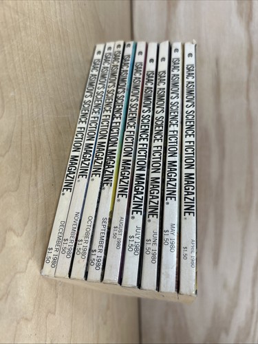 Vintage Lot 9 Isaac Asimov's Science Fiction Magazines All From 1980 - Picture 12 of 14