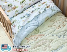 Pottery Barn Kids Daniel Dino Toddler Quilt Crib Sized 