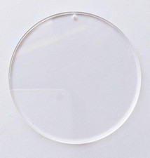 Set of 15Pcs High Clear Blank Acrylic Discs,Acrylic round Sheet with Hole 1/8" f