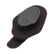 Pince voiture pour lunettes, cuir zinc noir, 9.8x5.6cm, 2 pcs