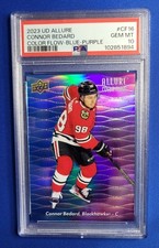 2023-24 Upper Deck Allure Connor Bedard Blue Purple Color Flow ROOKIE PSA 10 SSP