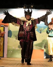 Adult Villains Pantomime Costume pre-used Purple and Grey Size L