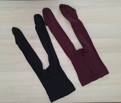 NEXT Baby Strumpfhosen 2er-Set 12-18 Monate Bordeaux/Schwarz Stretch