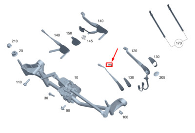 MERCEDES-BENZ GLE W167 Front Wiper Right Arm RHD A1678206603 NEW  