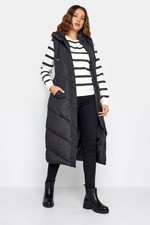 Lts Tall Quilted Longline Hooded Gilet