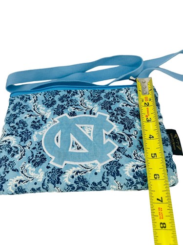 Women’s North Carolina Tar Heels Crossbody Quilted Purse Bloom Blue White Floral - Picture 10 of 10