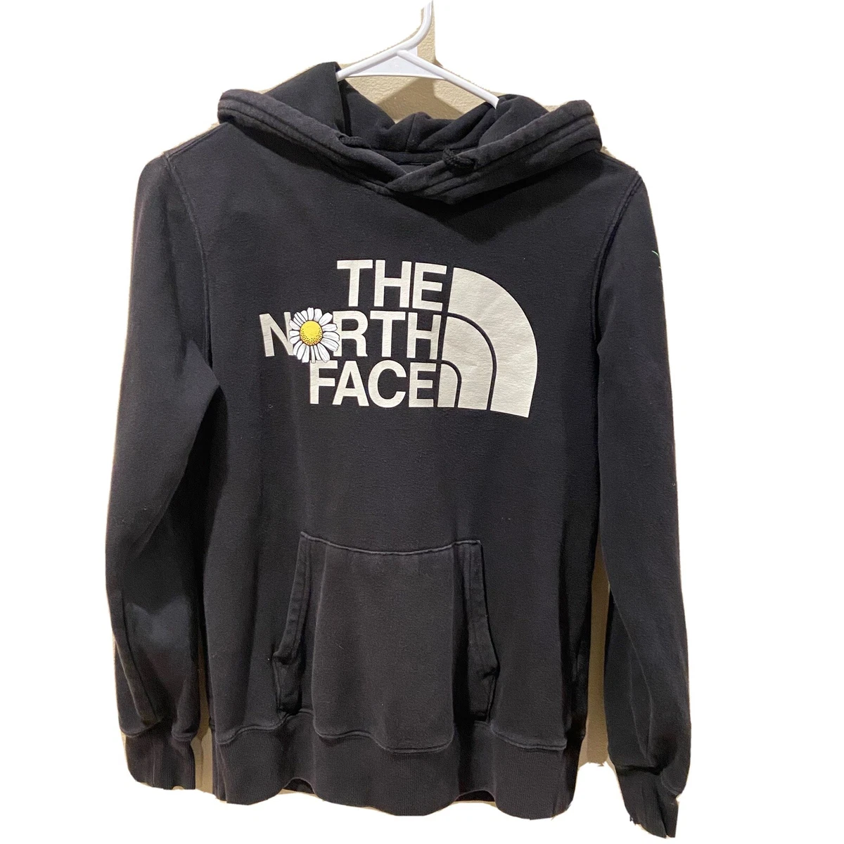 The North Face Sweatshirt Women's X-Small Black Pullover Hoodie Sunflower |  eBay