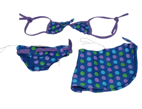 Build A Bear Workshop Badeanzug blau lila gepunktet