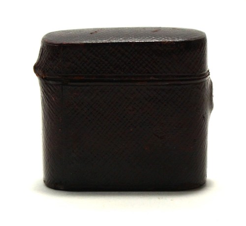 = Antique 19th C. Portable Inkwell Leather Case w Original Glass - Picture 5 of 20
