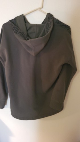 I -Zer Sweatshirt Green Sz 6 Young Teen Lettered L Sleeve Hooded 2 Pockets Cotto - Picture 18 of 24