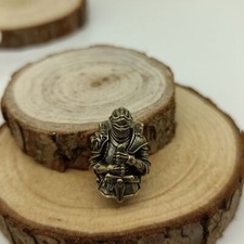 24mm Solid Brass Warrior Bead, Paracord Lanyard Pendant, EDC Knife Tool Charm