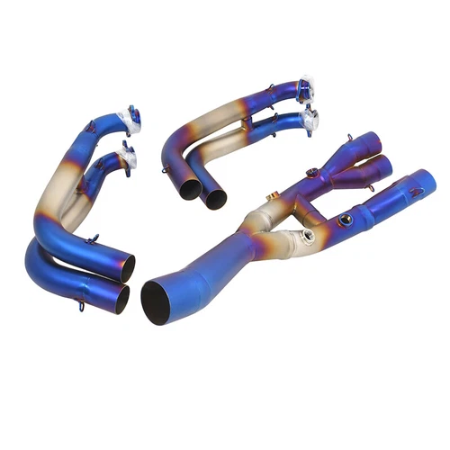 Exhaust Header Pipe Blue Full System For BMW S1000RR 2019-2024 S1000R 2021-2024 - Foto 3 di 6
