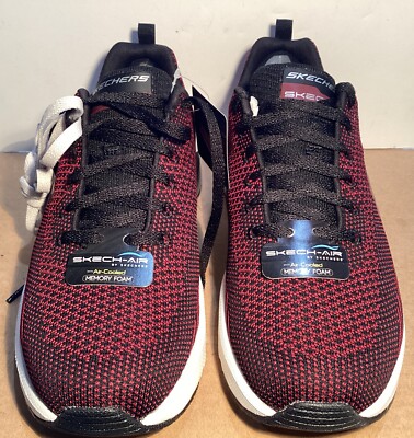 Skechers Men's Size 8 Skech-Air Extreme Athletic Shoes Black/Red