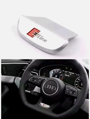 S line Steering Wheel Badge Emblem Decal Decoration for Audi A3/A4/A6/Q3Q5/Q7/Q2