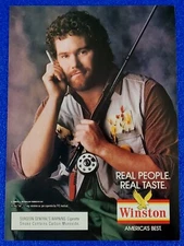 1988 WINSTON CIGARETTE ORIGINAL PRINT AD "REAL PEOPLE, REAL TASTE" SHIPS FREE