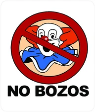 #3189 (2) 2" No Bozos Skate Skateboard Surfing Punk Decal Sticker LAMINATED 