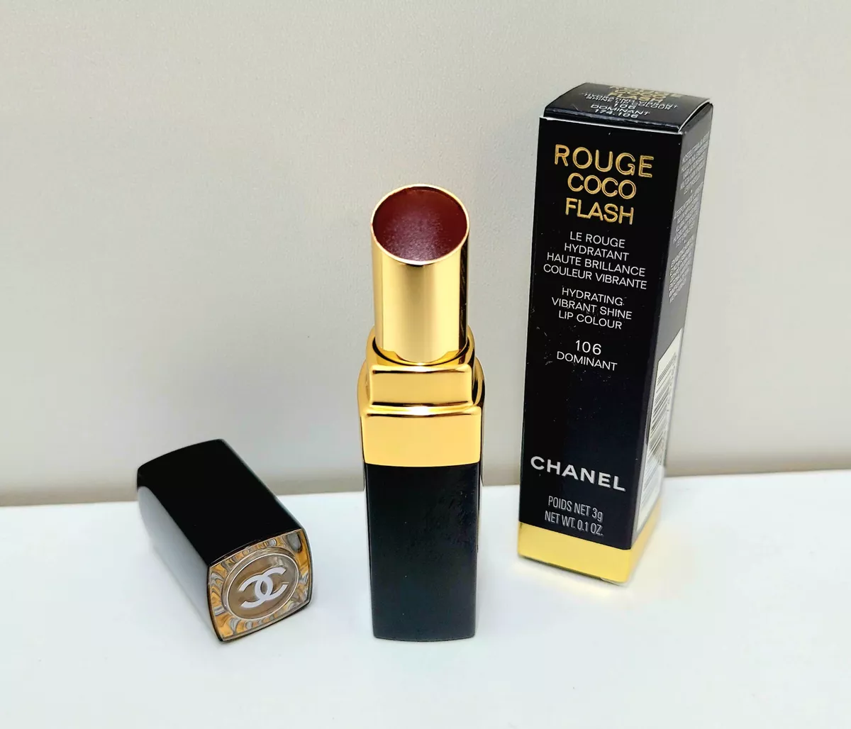 CHANEL - ROUGE COCO FLASH - HYDRATING VIBRANT SHINE LIP COLOUR - 106  DOMINANT