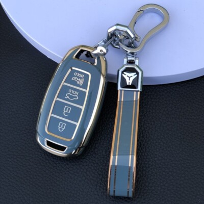 Fit HYUNDAI Accent Azera Veloster N 4 Button Remote Key Fob TPU Case Cover