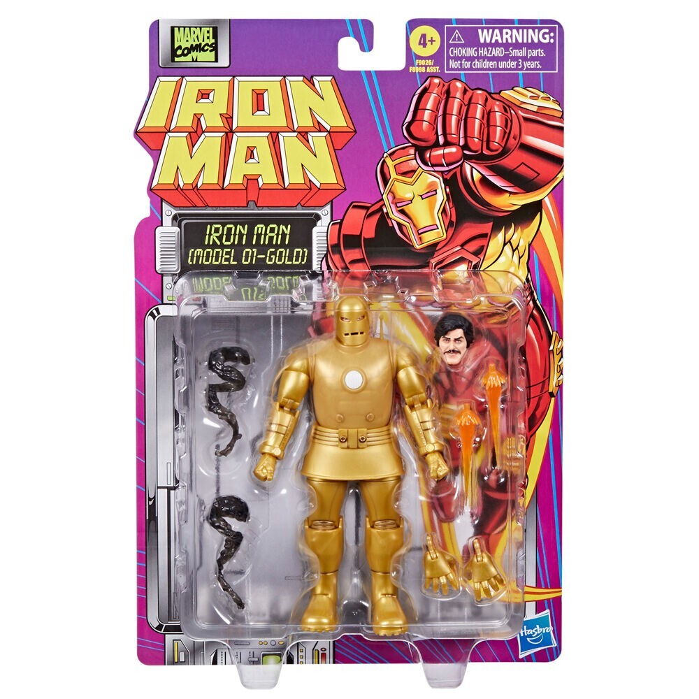 Figurine Hasbro Iron Man Model 01-Gold 15cm articulée pour vitrine geek Marvel